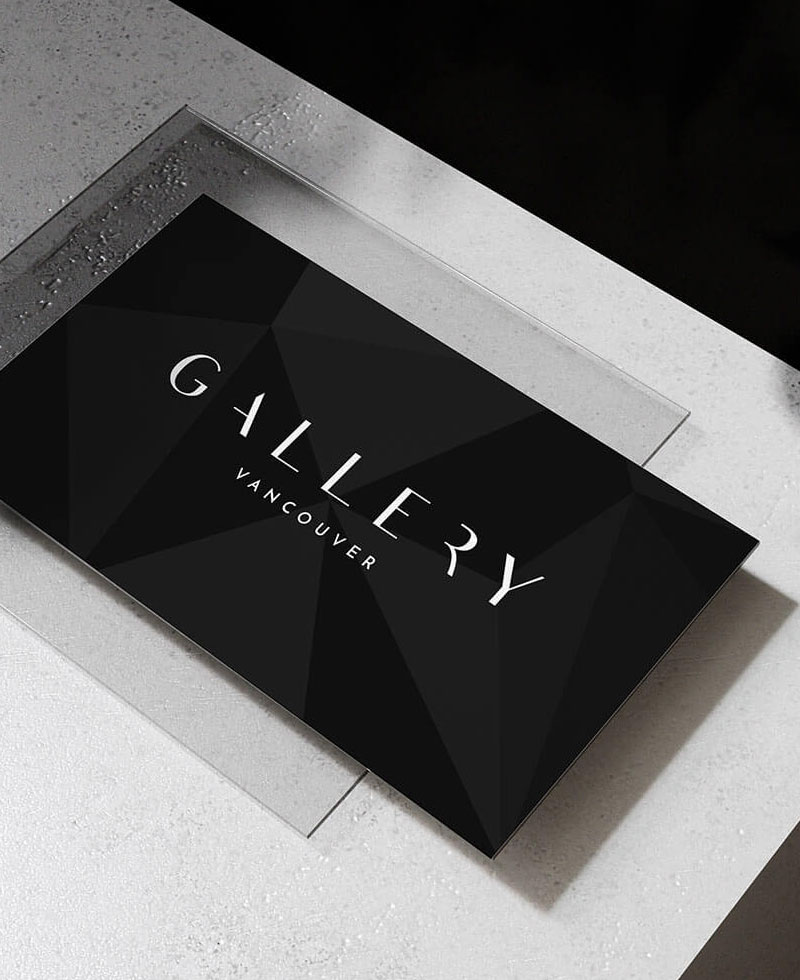 Gallery Vancouver Business Card on Table