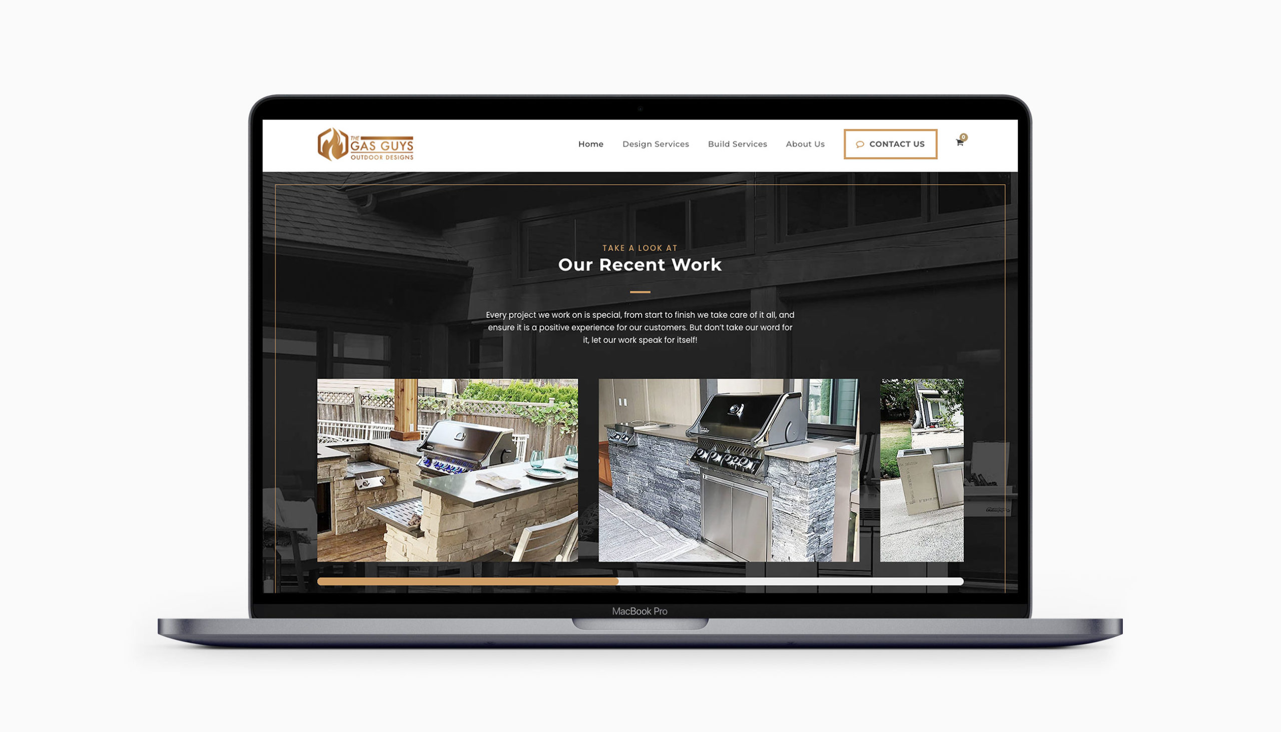 The Gas Guys Landing Page on MacBook Pro