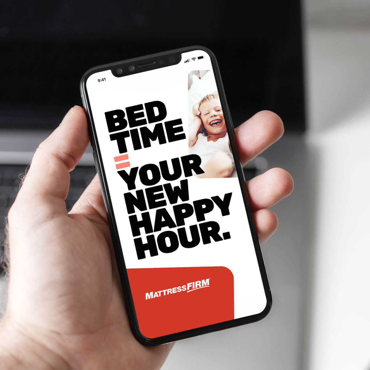 Mattress Firm Landing Page on iPhone